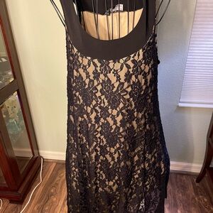 Black Lace Overlay Dress